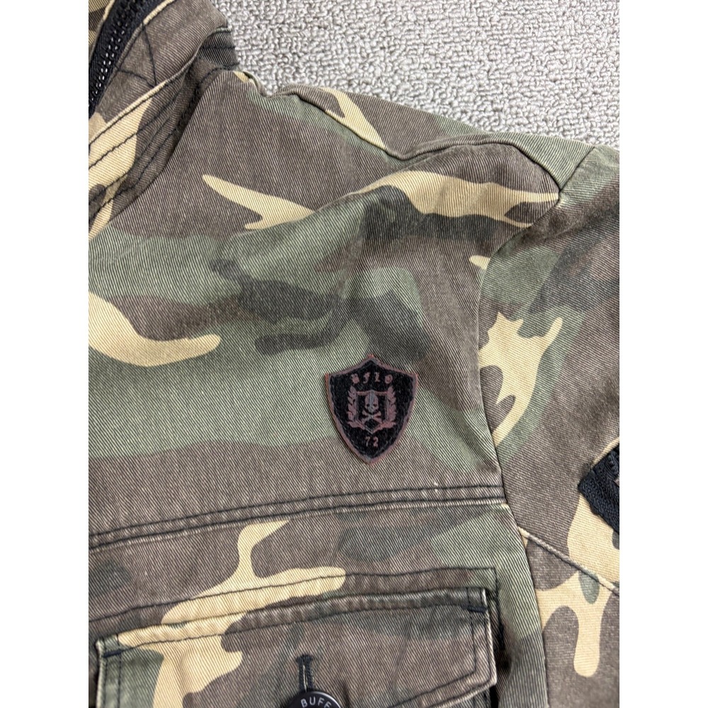 Buffalo David Bitton Military Jacket Men M Multi Color Jabren Camouflage Army - Picture 10 of 13